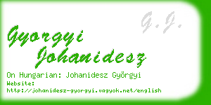 gyorgyi johanidesz business card